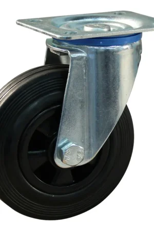 Laatste Kans zwenkwiel zwart volrubber