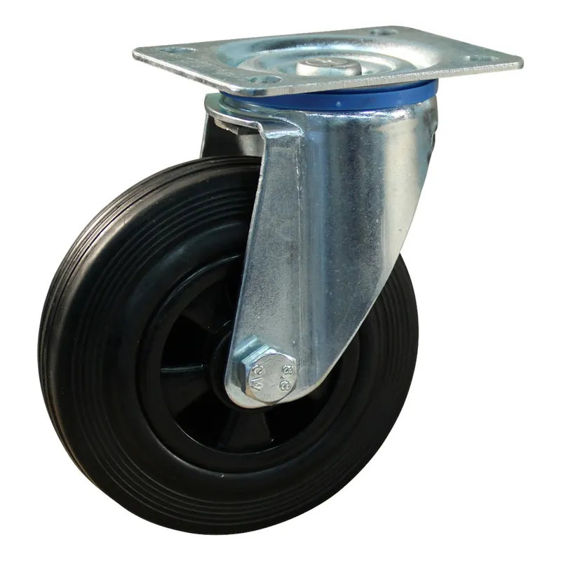Laatste Kans zwenkwiel zwart volrubber