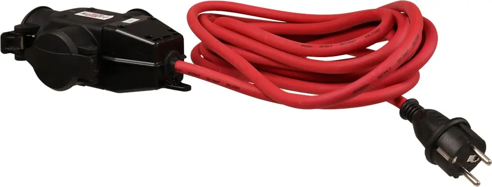 Gratis Retour verdeelblok rubber 3-voudig met kabel